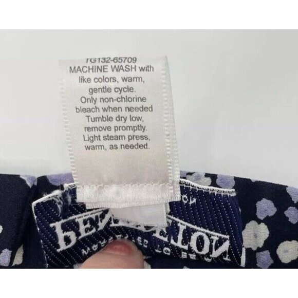 Pendleton Women’s Floral Navy Maxi Skirt Sz 6 Side Slit Cottage Prairie Modest - Picture 8 of 12